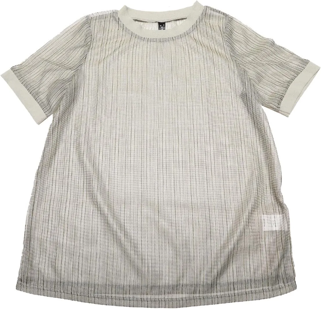 Allegra K Women's Mesh T-Shirt Cover Up Party Short Sleeve See Through Sheer Tops