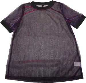 Allegra K Women's Mesh T-Shirt Cover Up Party Short Sleeve See Through Sheer Tops