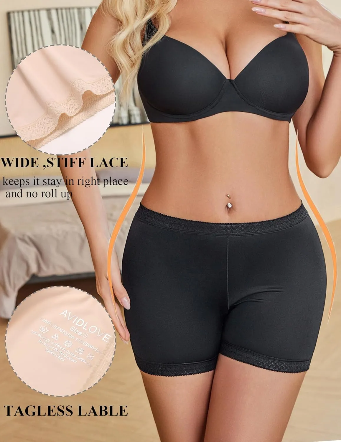 Avidlove Women's Slip Shorts for Under Dresses Seamless Under Shorts Smooth Shaping Boyshorts Panties Anti Chafing Underwear