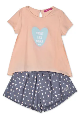 Baby t-shirt and shorts set for girls