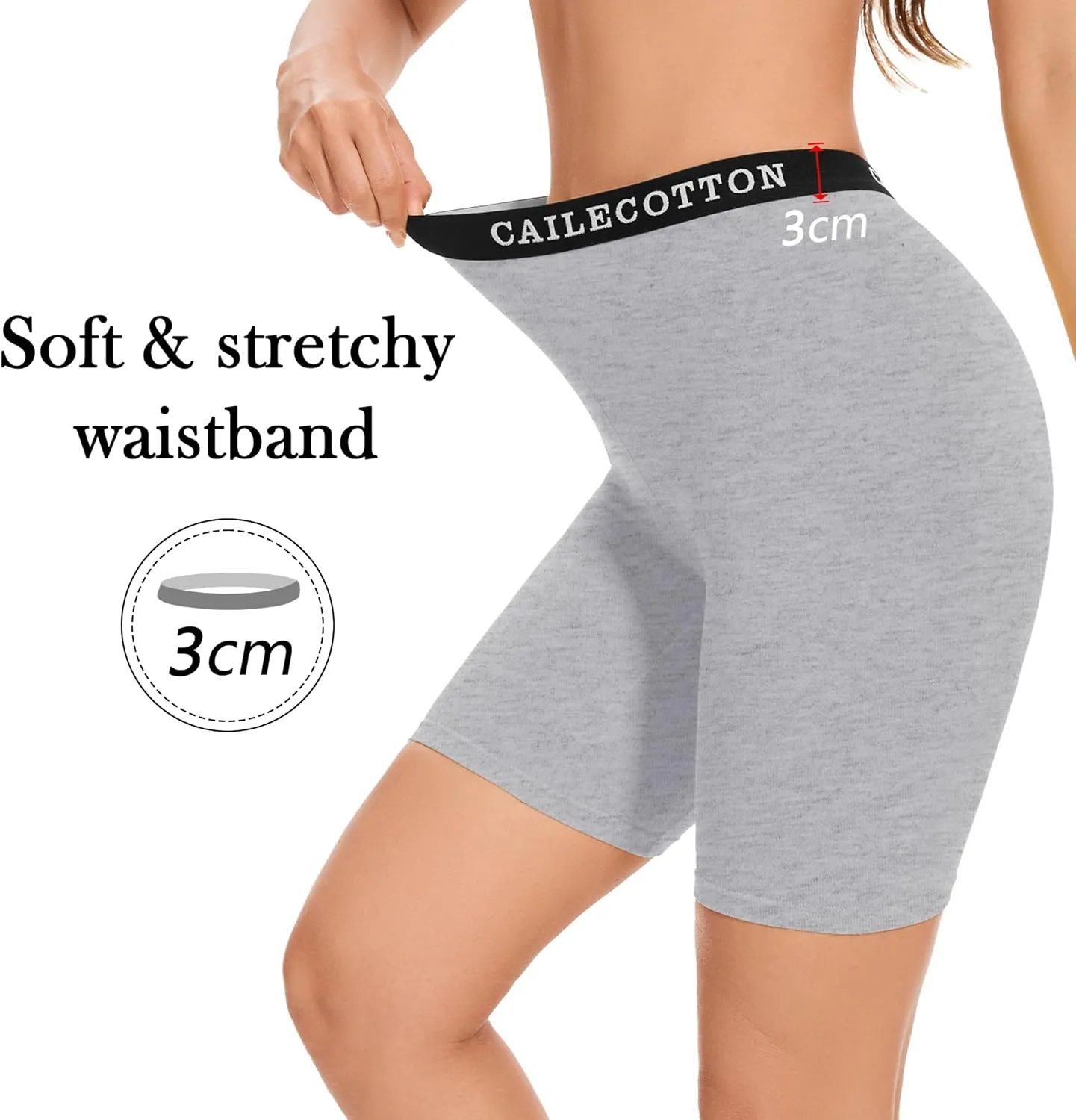 CAILECOTTON Boy Shorts Underwear - Boxers, Boyshorts Panties, Womens Boxer Briefs