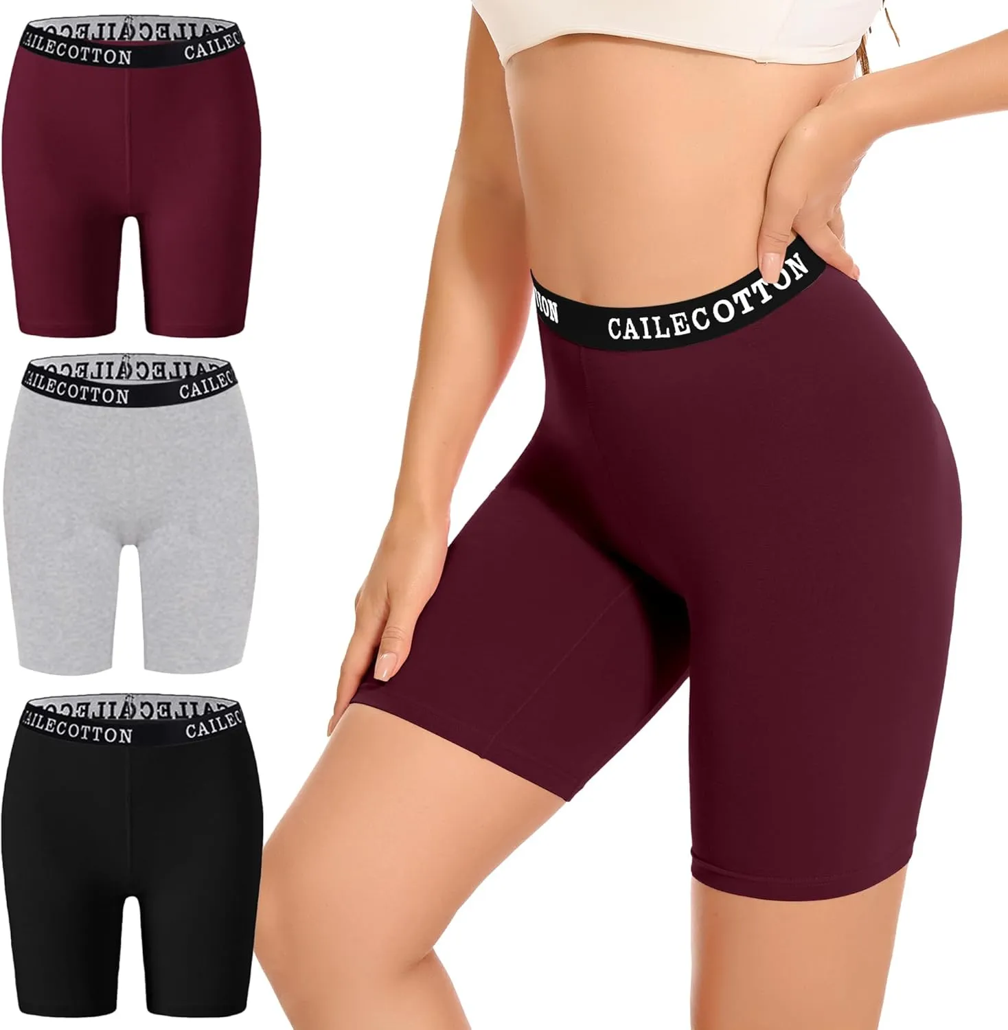 CAILECOTTON Boy Shorts Underwear - Boxers, Boyshorts Panties, Womens Boxer Briefs