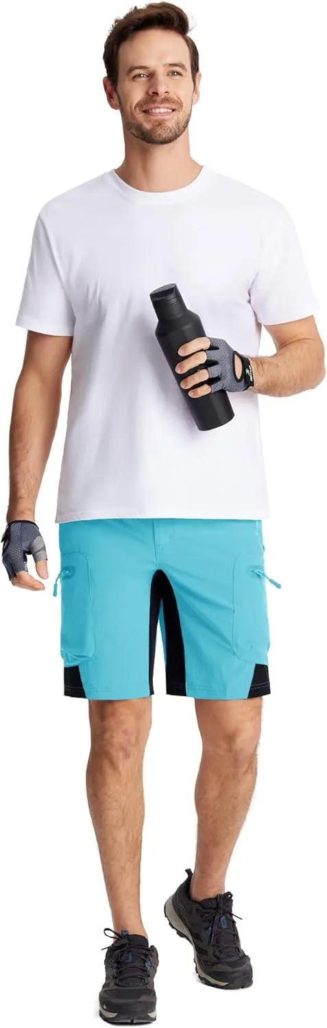 CRYSULLY Men's Hiking Cargo Shorts Outdoor Summer Lightweight Quick Dry Casual Shorts with 5 Pocket