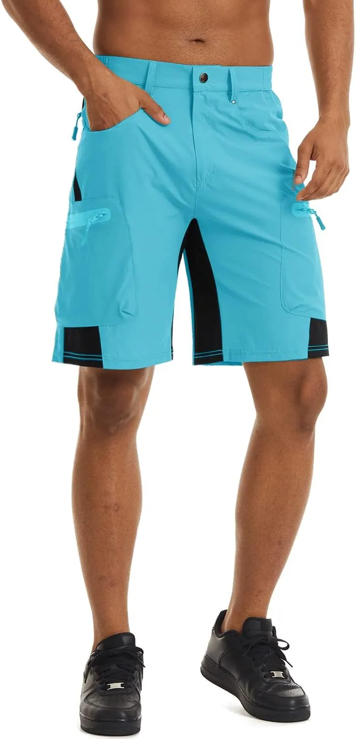 CRYSULLY Men's Hiking Cargo Shorts Outdoor Summer Lightweight Quick Dry Casual Shorts with 5 Pocket