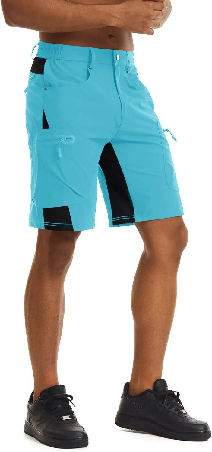 CRYSULLY Men's Hiking Cargo Shorts Outdoor Summer Lightweight Quick Dry Casual Shorts with 5 Pocket