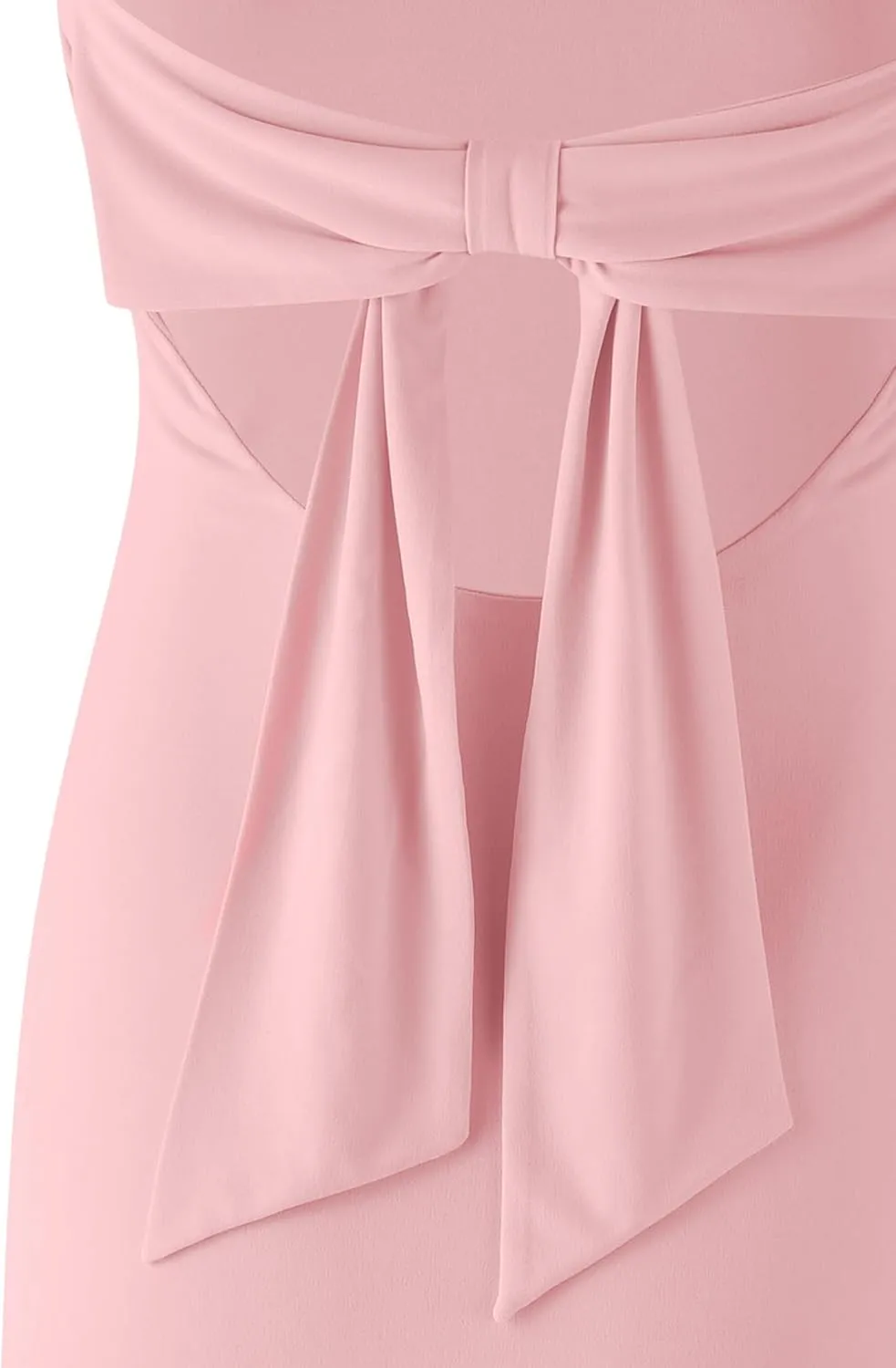 HYPERFIRE Women's Summer Strapless Tube Mini Dress Asymmetrical Slit Cut Out Back Dresses Cocktail
