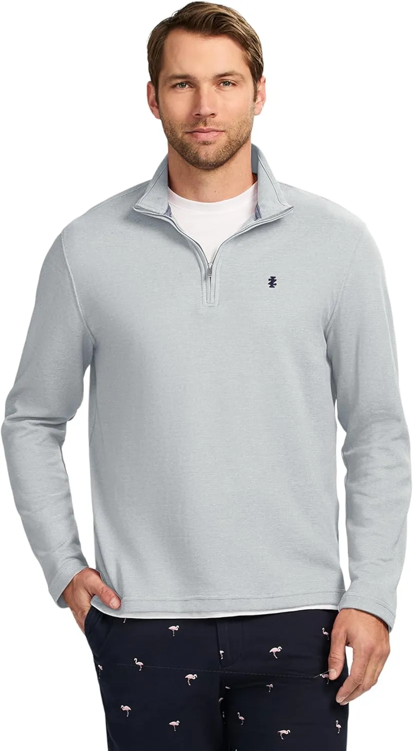 IZOD Men's Performance Comfort Quarter Zip Long Sleeve Shirt