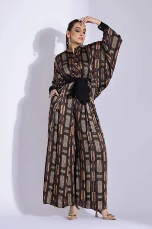 Kimono Shirt And Pleated Pants