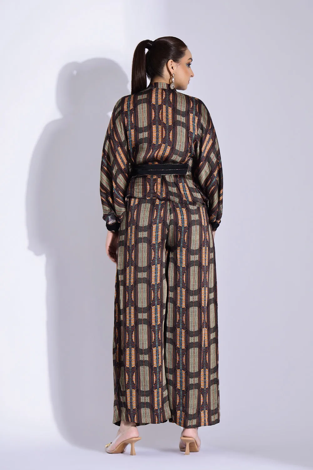 Kimono Shirt And Pleated Pants