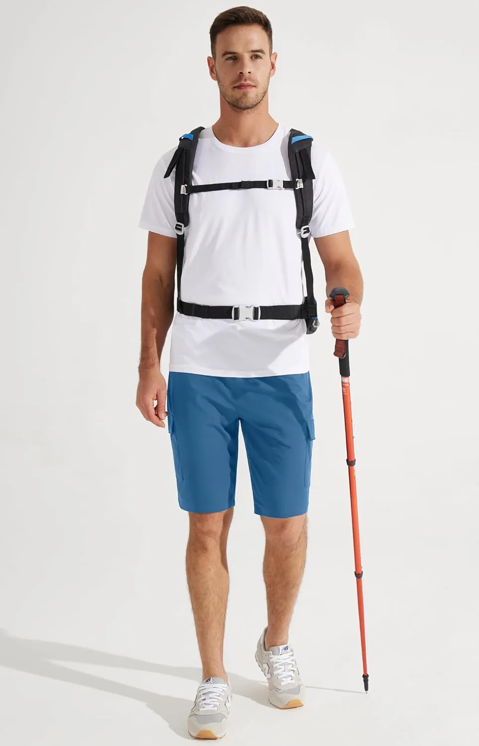 Libin Men's Hiking Cargo Shorts Lightweight Quick Dry Athletic Casual Shorts for Golf Outdoor Active Zipper Pockets