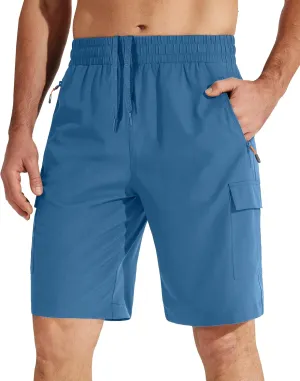 Libin Men's Hiking Cargo Shorts Lightweight Quick Dry Athletic Casual Shorts for Golf Outdoor Active Zipper Pockets