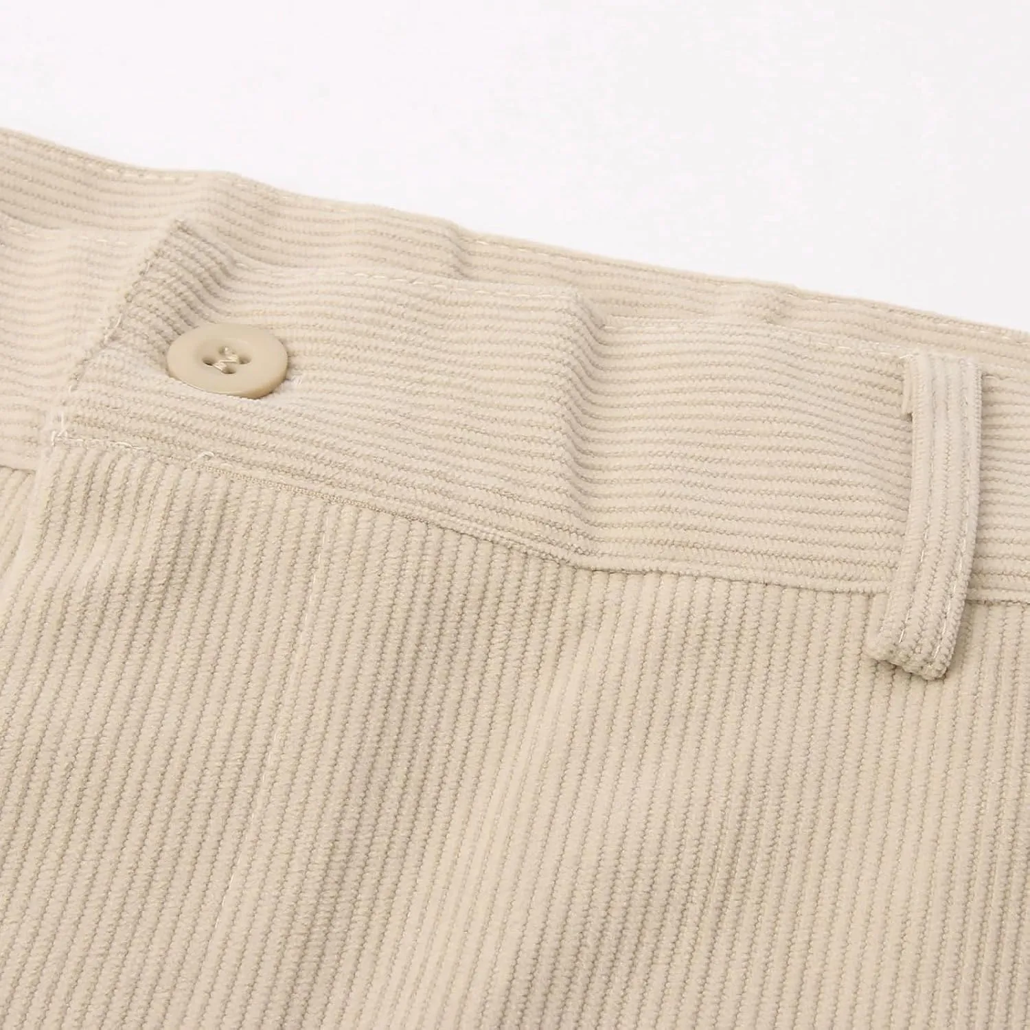 Men's Corduroy Flared Pants Breathable Lightweight Flat Front Bell-Bottoms Streetwear Casual Comfy Bootcut Trousers