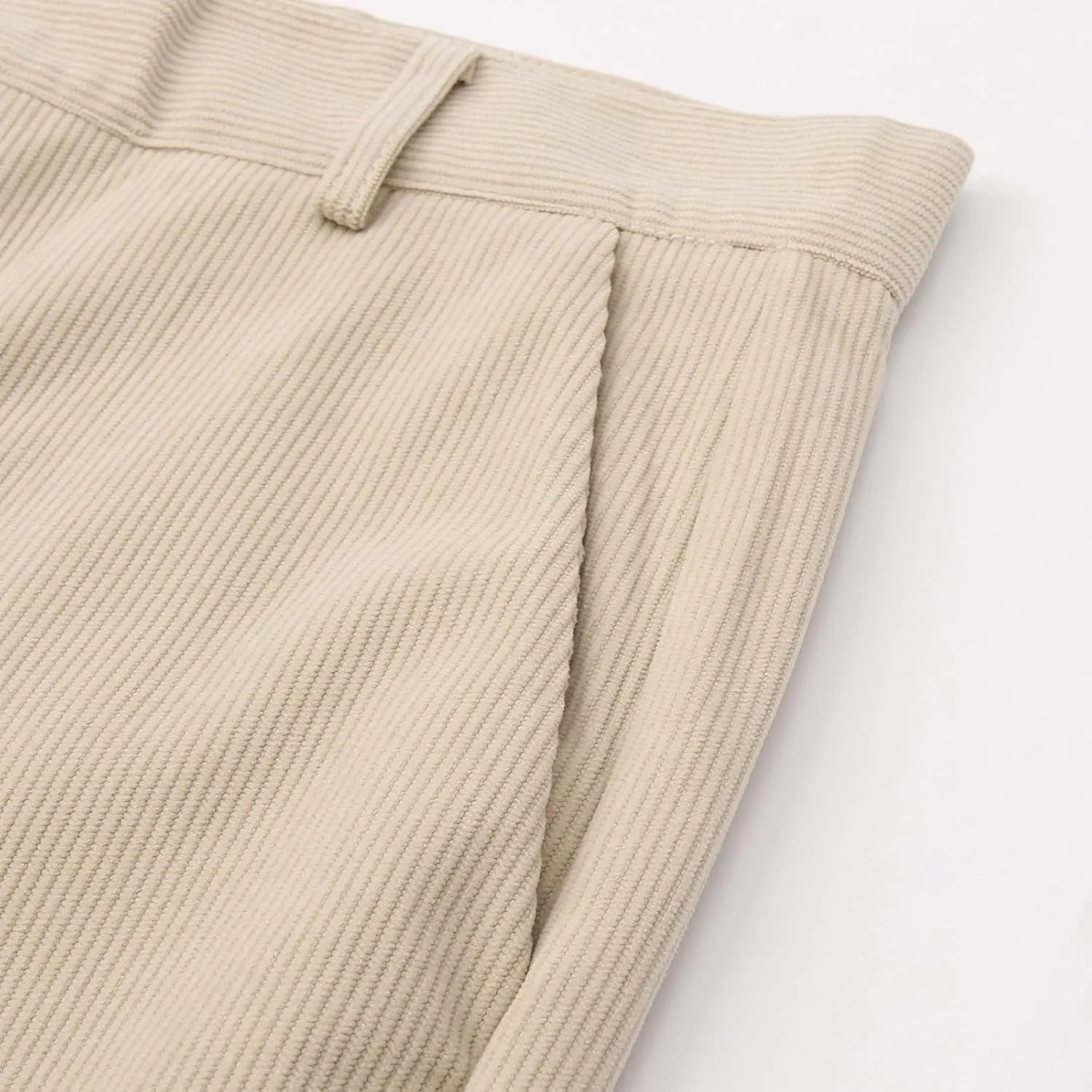 Men's Corduroy Flared Pants Breathable Lightweight Flat Front Bell-Bottoms Streetwear Casual Comfy Bootcut Trousers