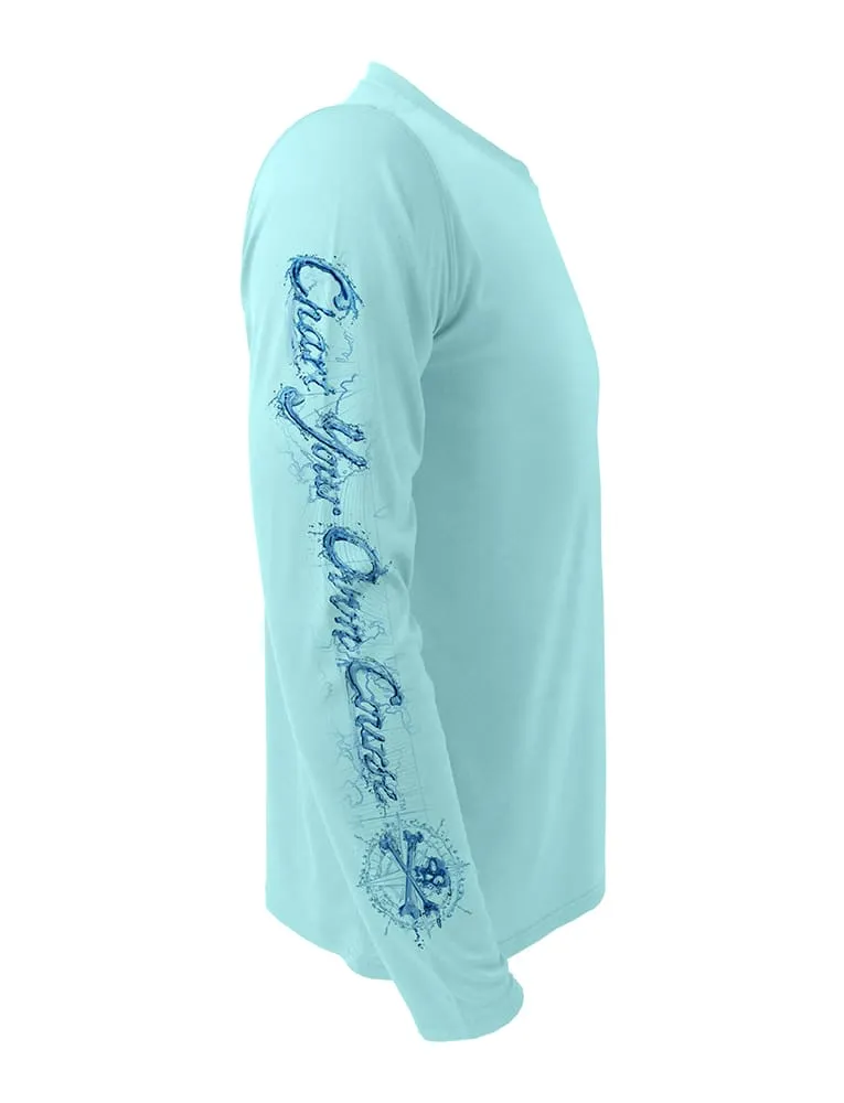 Men's Sun Protection UV Shirt with Bluefish by Rattlin Jack | Long Sleeves with Performance Fabric