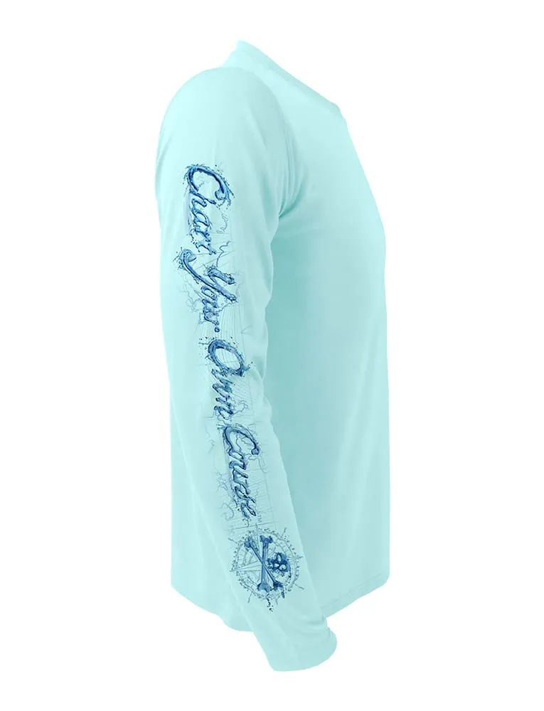 Men's Sun Protection UV Shirt with Bluefish by Rattlin Jack | Long Sleeves with Performance Fabric