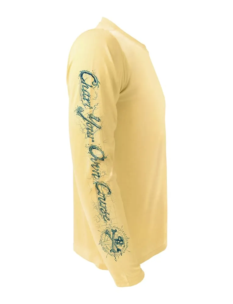 Men's Sun Protection UV Shirt with Bluefish by Rattlin Jack | Long Sleeves with Performance Fabric