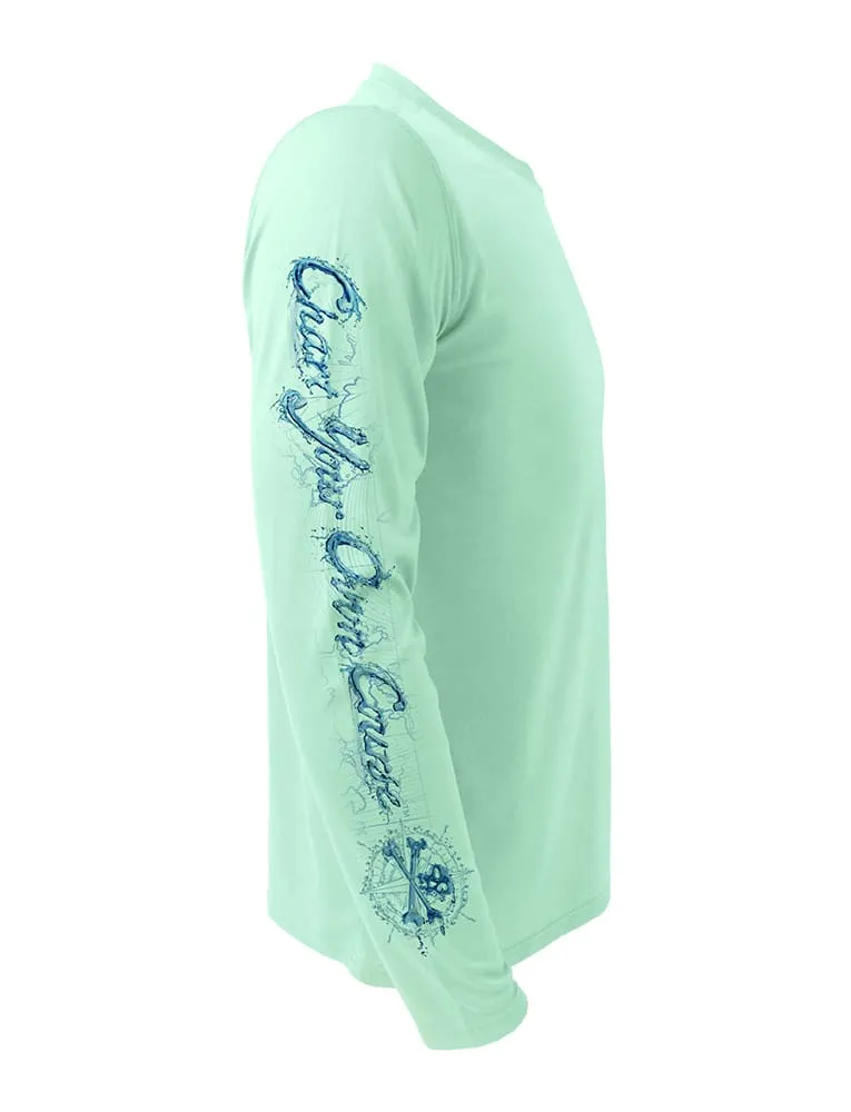 Men's Sun Protection UV Shirt with Bluefish by Rattlin Jack | Long Sleeves with Performance Fabric