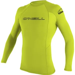 Oneill YOUTH BASIC SKINS Rashguard  L/S CREW 3346 UPF 50  - Lime