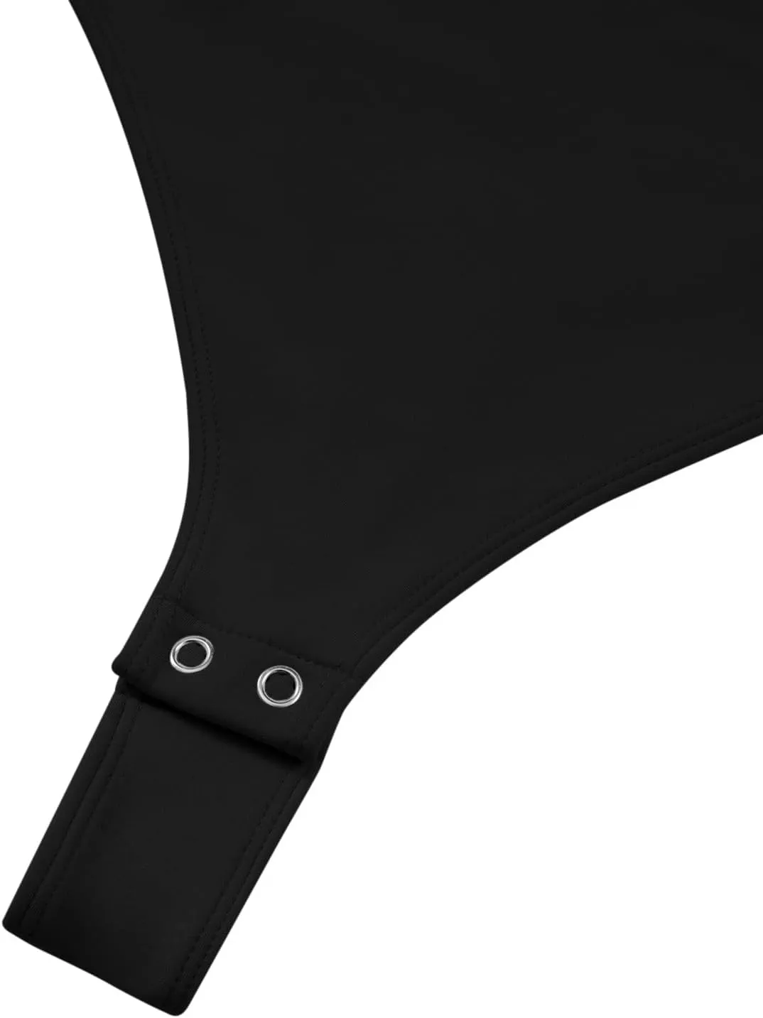 REORIA Women Sexy Off The Shoulder Short Sleeve Backless Basic Double Lined Thong Bodysuit Tops