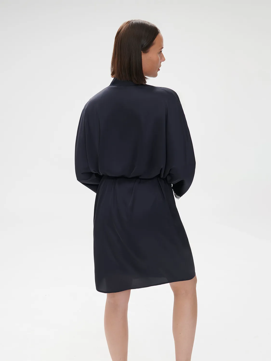 Satin Secrets Long Kimono - Full Moon
