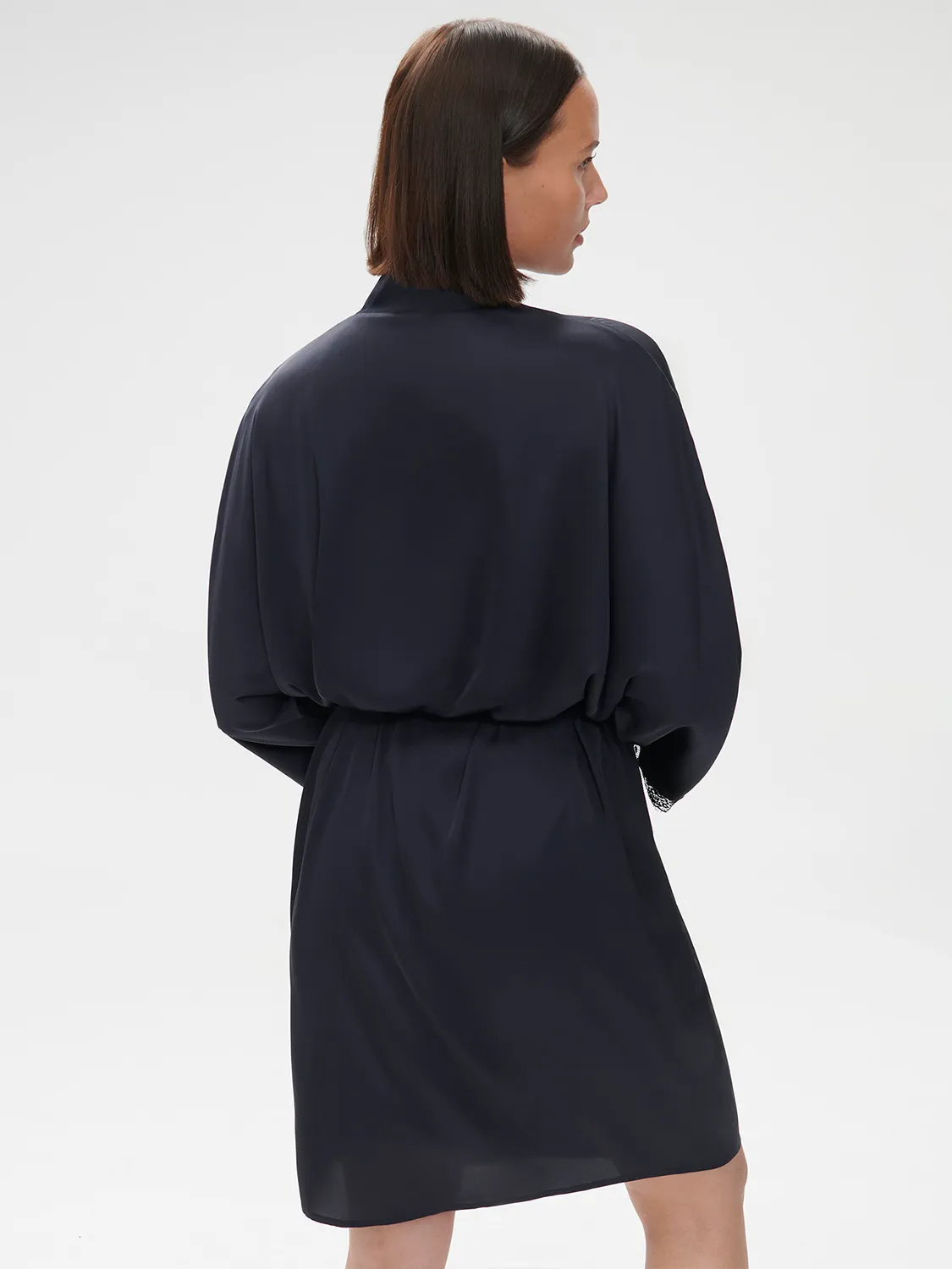 Satin Secrets Long Kimono - Full Moon