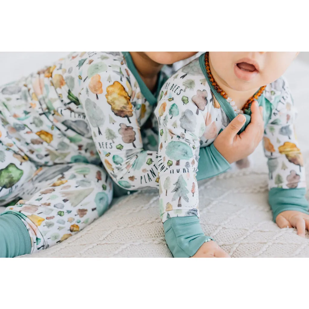 Save the Trees Zip Romper