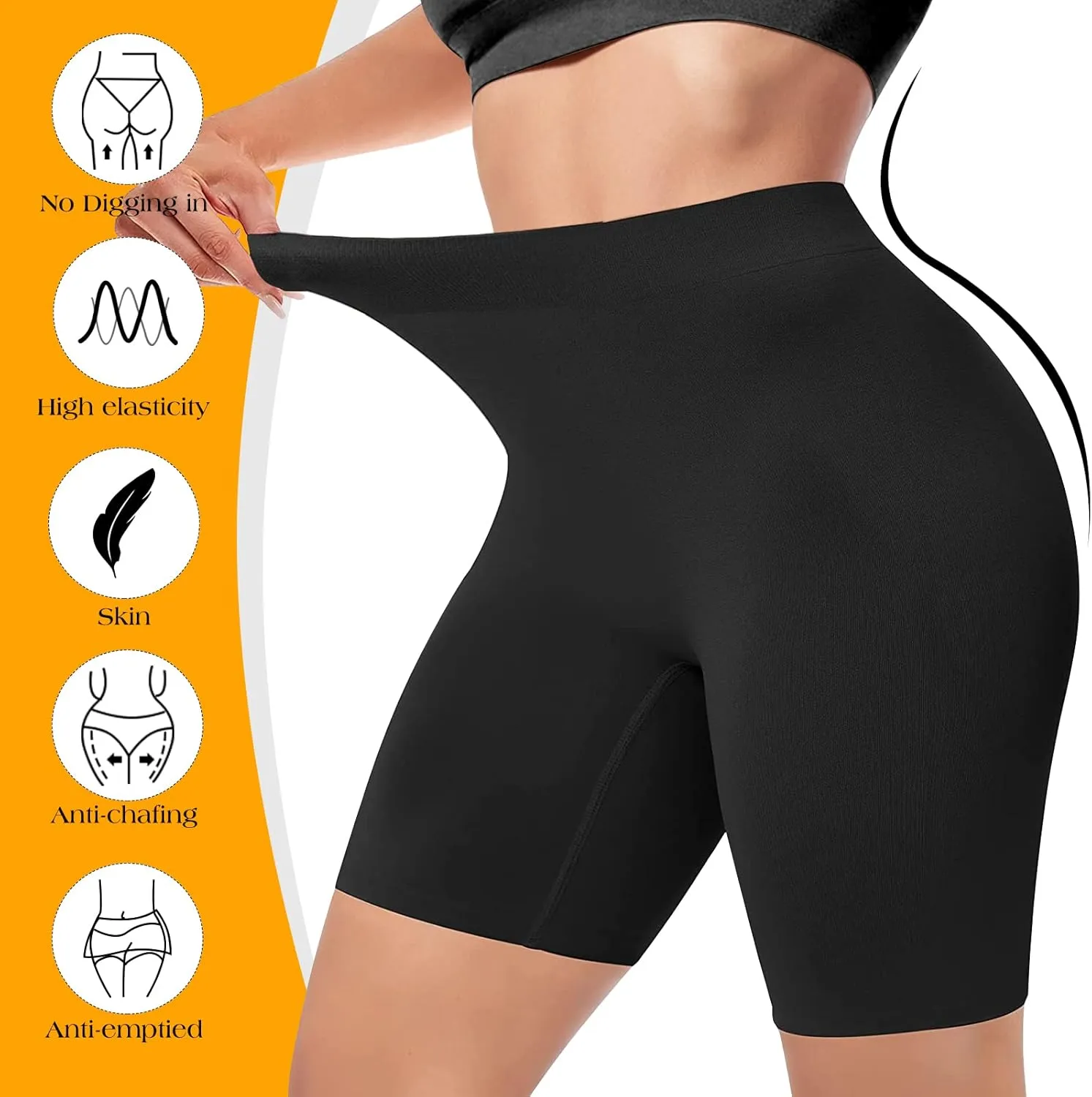 Slip Shorts for Women Under Dresses, Seamless Anti Chafing Shorts Summer, Biker Shorts for Women