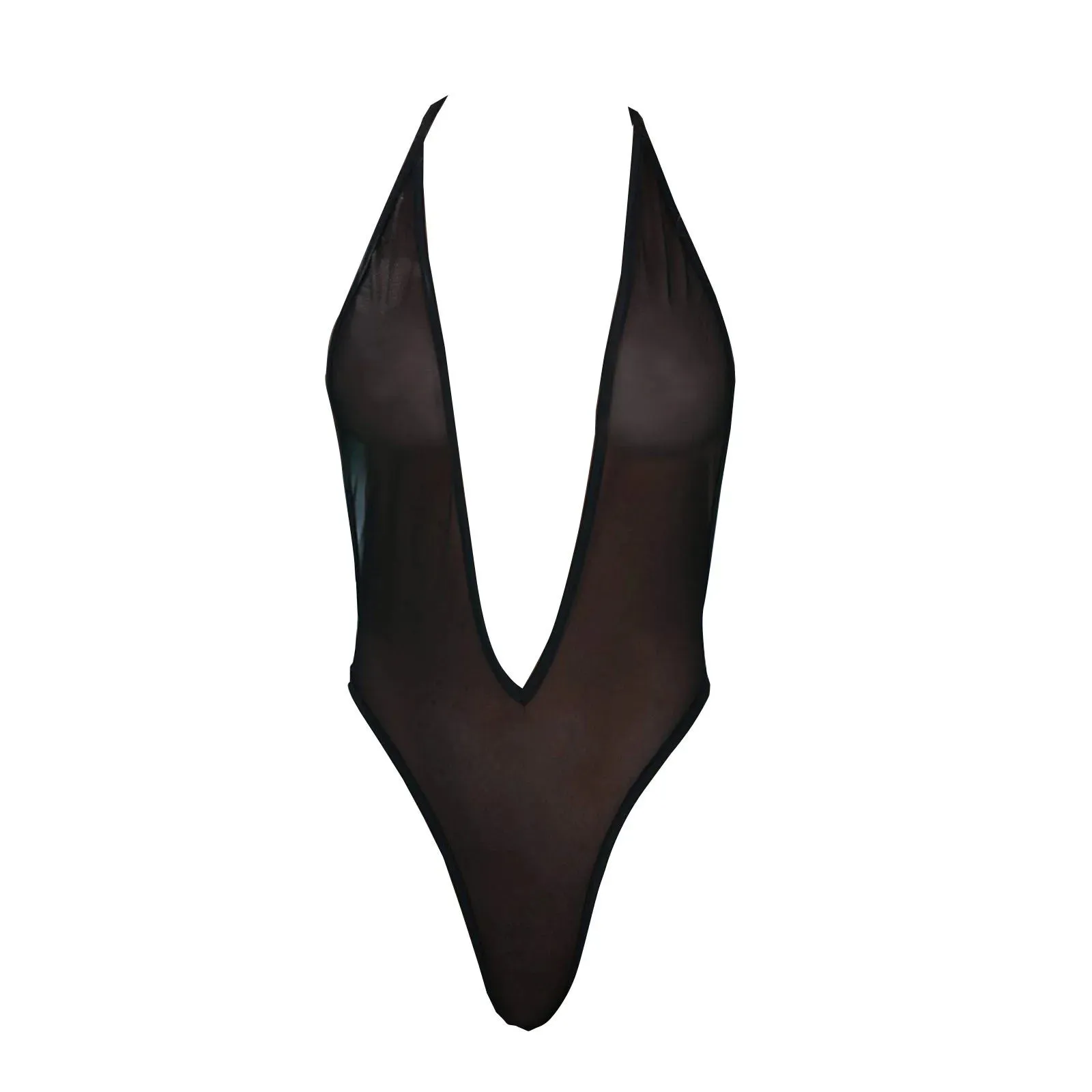 V Neck Mesh Body