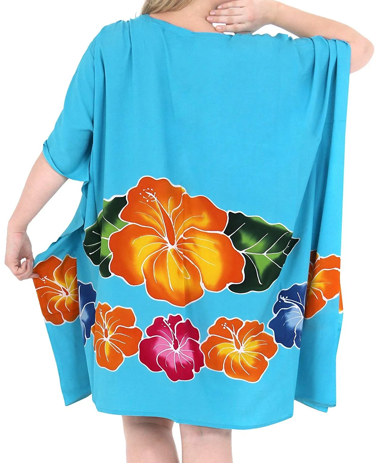 Women's Designer Sundress Beachwear Plus Size Evening Casual Cover ups Turquoise
