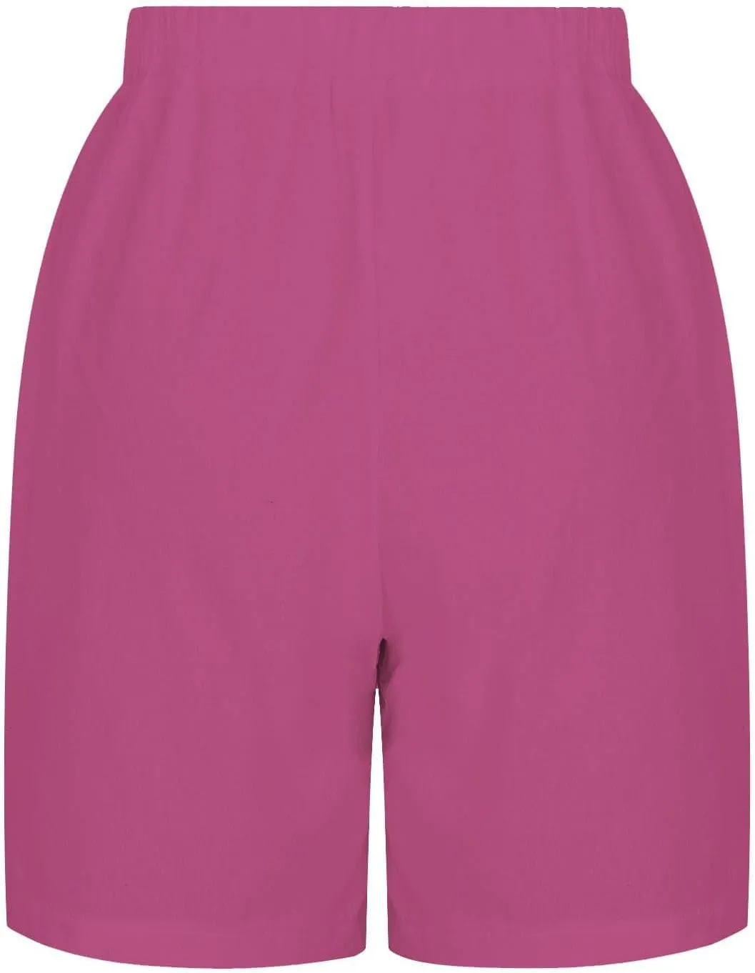 Women's Linen Summer Shorts Knee Length Casual Bermuda Shorts Wide Leg High Waist Drawstring Short Pants with Pocket