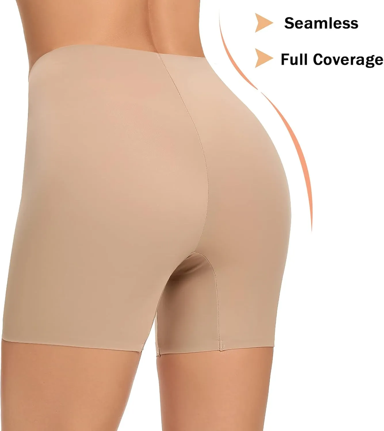Womens Slip Shorts for Under Dress Seamless Shapewear Boyshorts Tummy Control Panties Shaping Shorts